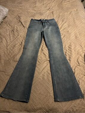 YMI Women's Light Blue Flare Jeans